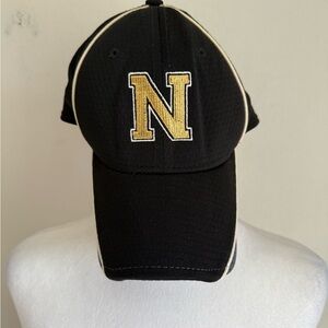 Men’s S/M Black Navy New Era Colligate, Military, Athletic Fitted Hat